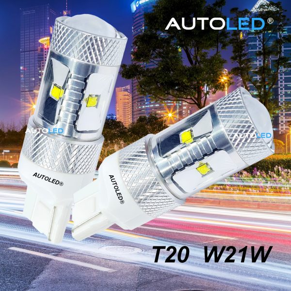 Ampoule LED W21W - 6 LEDS Haute Puissance - feux stop / recul