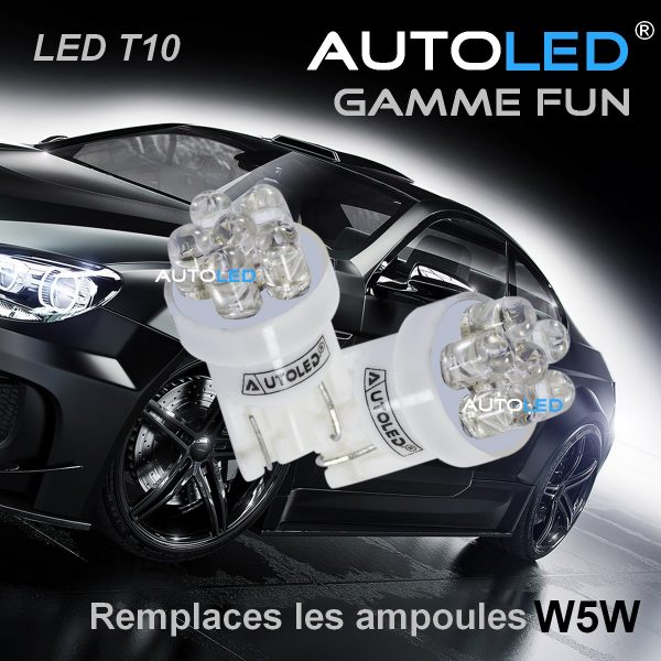 Achetez Ampoule LED W5W T10 sous blister pour l'éclairage LED VOITURE