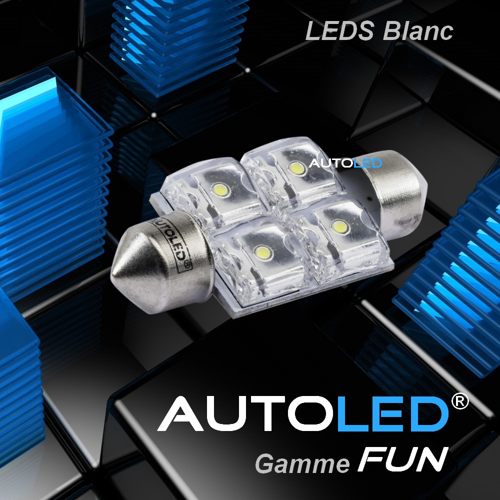 ampoule c5w led 36mm, ampoule c5w blanche, ampoule navette 12v 5w-autoled-3