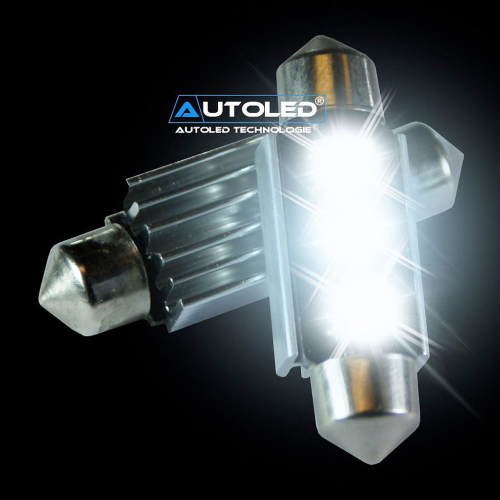Offre à votre auto l' ampoule LED C5W 36mm, ampoule led c5w anti erreur 36mm, ampoule navette led 36mm autoled.0007-2