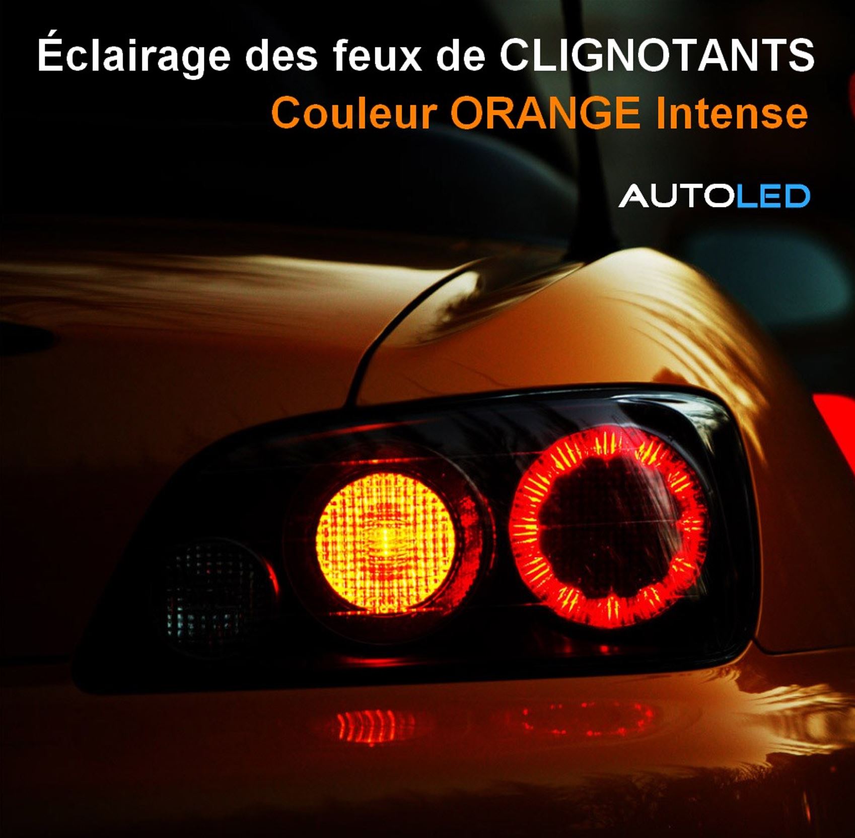 Ampoule clignotant orange voiture sans permis