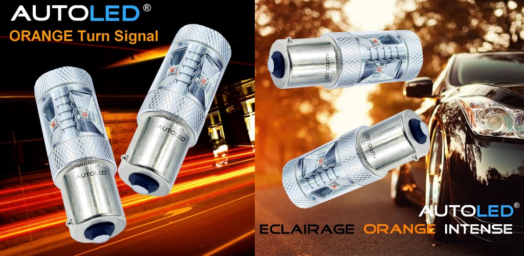 adaptable LED PY21W Clignotant Orange-6
