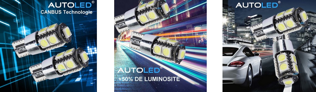 - AMPOULE LED T10 CANBUS AUTOLED - Formidable rendement de la luminosité