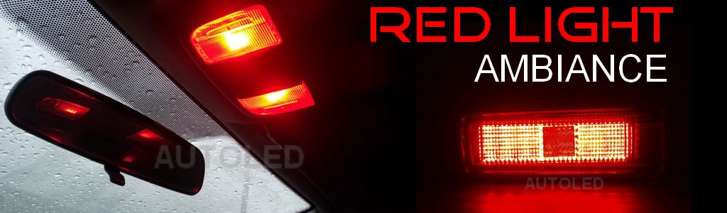 ampoule led w5w rouge- éclairage habitacle-4