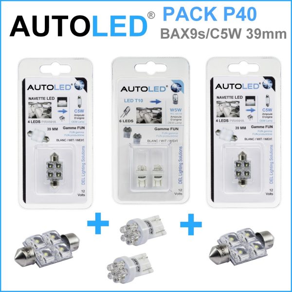 Pack-4-ampoules-led-blanc-eclairage-habitacle-plafonnier-boite -a gants-coffre-w5w-t10-6leds-navette-39mm-c5w-c10w-4-leds-blanc-eclairage-led-autoled-pack-p40.1