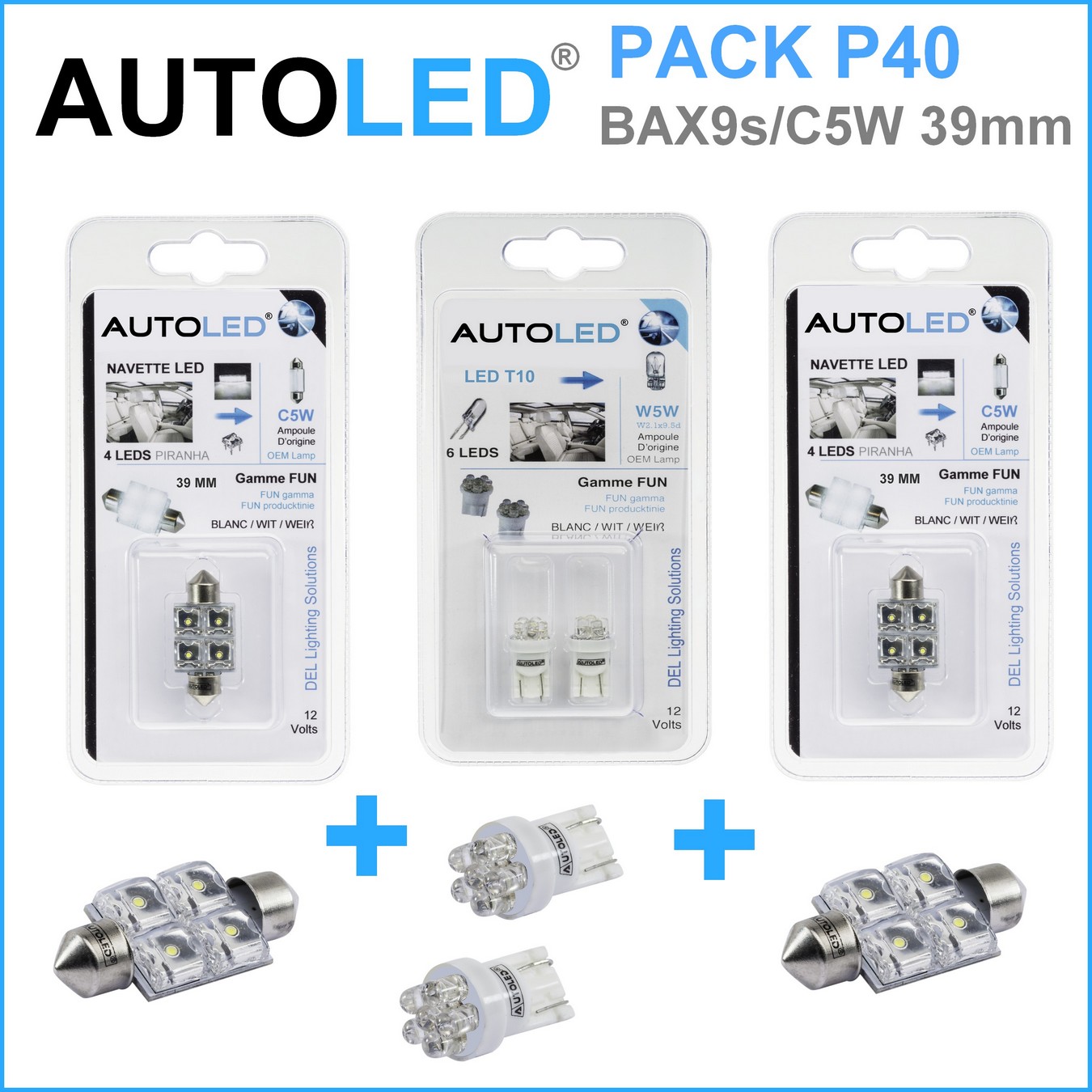 Pack-4-ampoules-led-blanc-eclairage-habitacle-plafonnier-boite -a gants-coffre-w5w-t10-6leds-navette-39mm-c5w-c10w-4-leds-blanc-eclairage-led-autoled-pack-p40.1