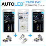 Pack-4-ampoules-led-blanc-habitacle-plafonnier-boite -a gants-coffre-t10-5leds-smd-5050-w5w-navette-c5w-c10w-31mm-canbus-3leds-blanc-eclairage-led-autoled-pack-p43.5