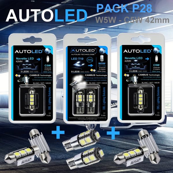 Pack-4-ampoules-led-canbus-blanc-habitacle-plafonnier-feux-de position-coffre-w5w-t10-9leds-smd-5050-canbus-navette-42mm-c5w-c10w-3leds-blanc-eclairage-led-autoled-pack-p28.1