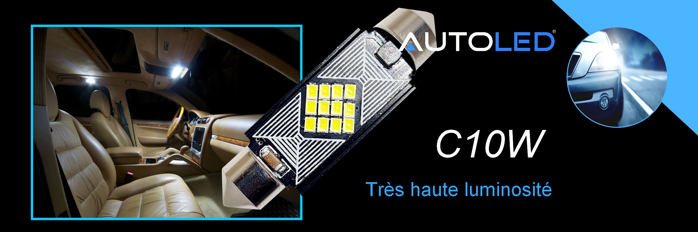 Ampoule C10W 31mm LED Canbus anti erreur éclairage intérieur LED plaque immatriculation-autoled-0283-2e
