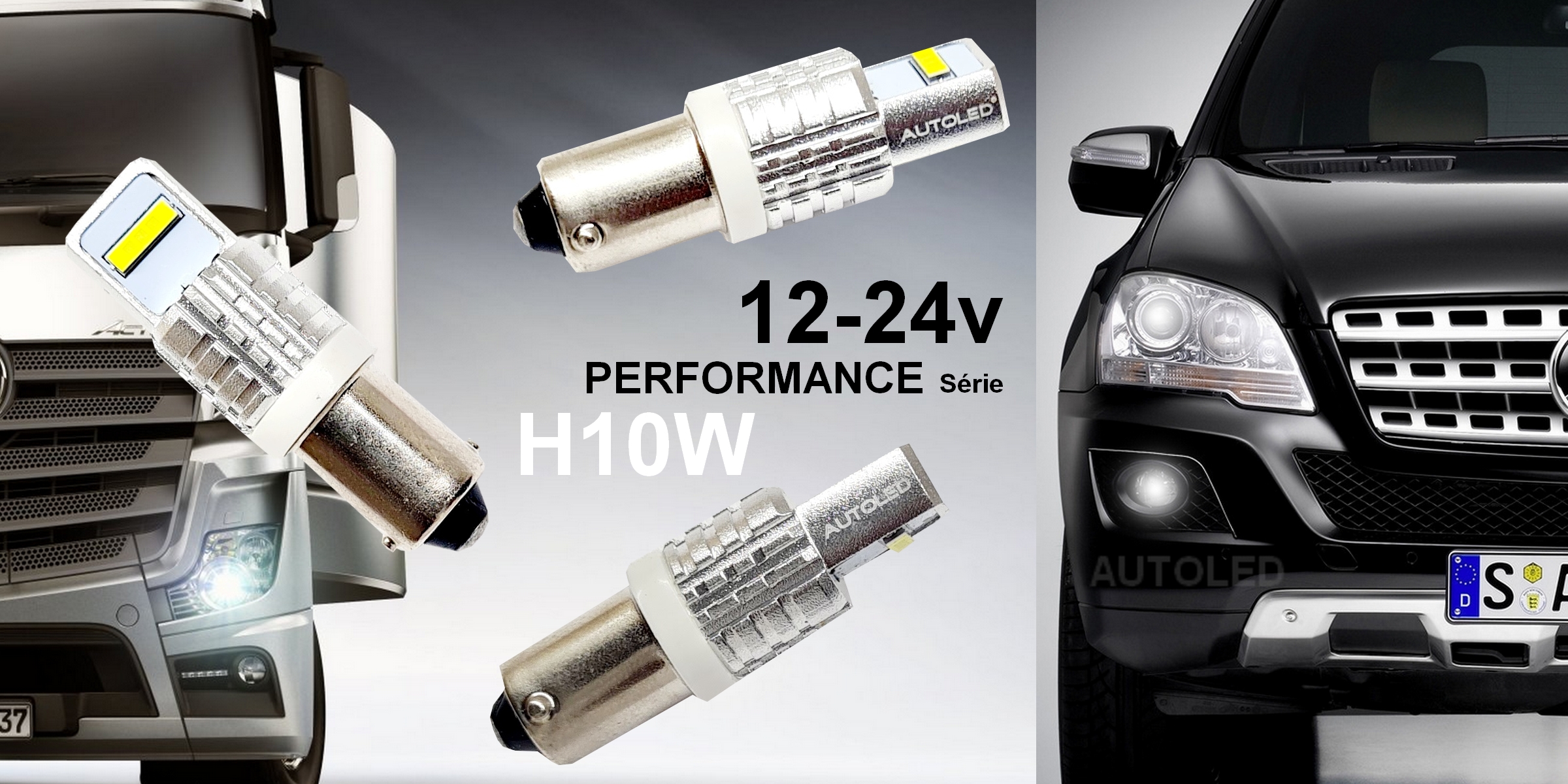 Ampoule H10W LED 24V 12V COMAPTIBLE AUTOMOBILE ET CAMIONS PODS LOURDS-AUTOLED-0296-10