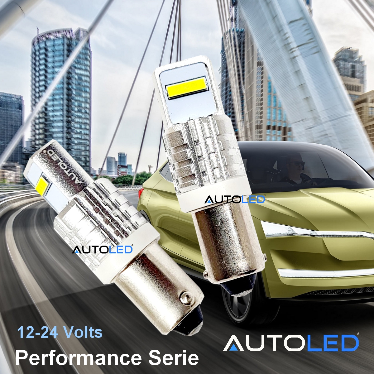 Ampoule H10W LED 24V 12V COMAPTIBLE AUTOMOBILE ET CAMIONS PODS LOURDS-AUTOLED-0296-8