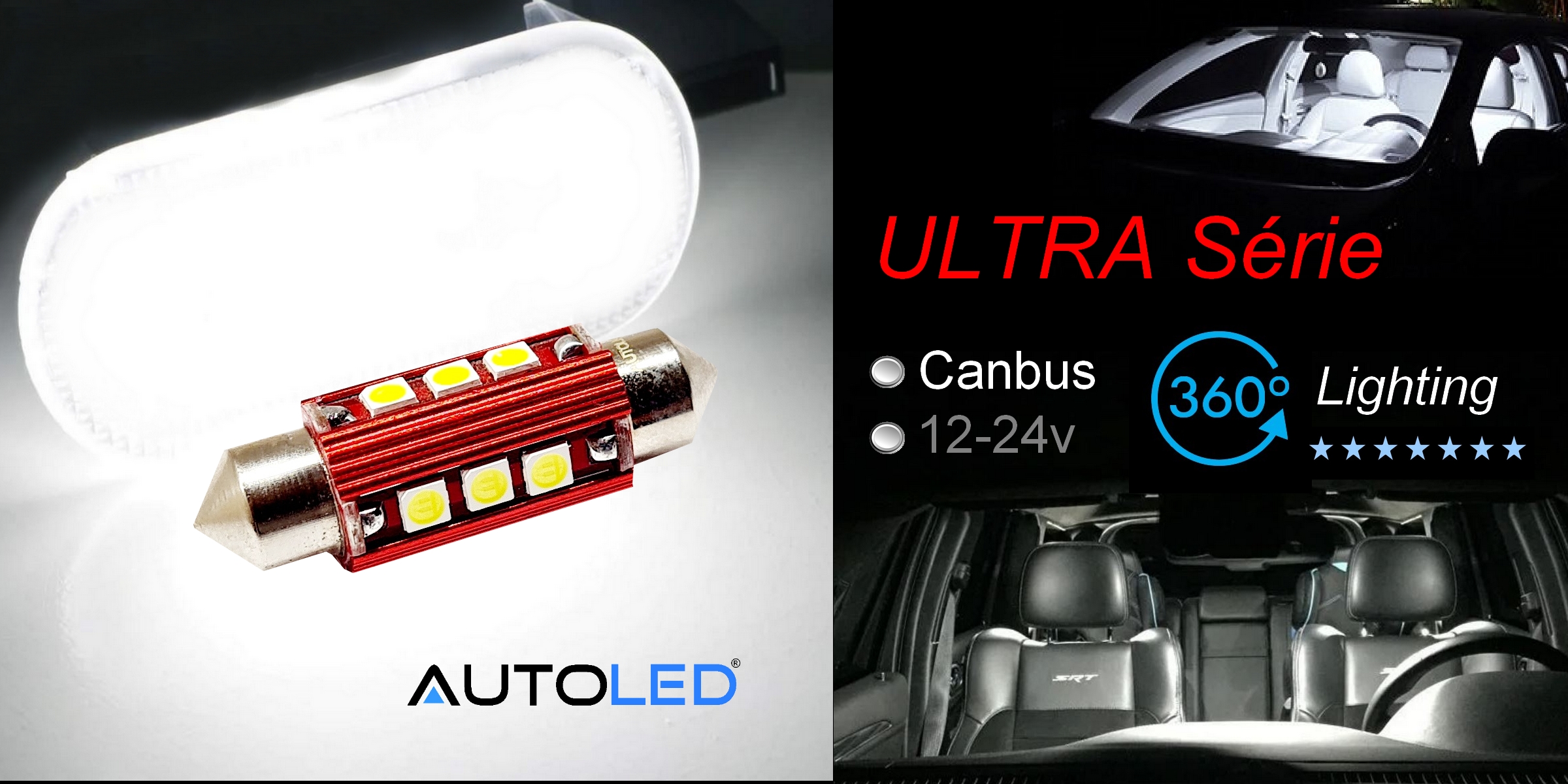 Ampoule LED C10W 36mm 24V Canbus anti erreur éclairage intérieur LED plaque immatriculation-autoled-0291.c