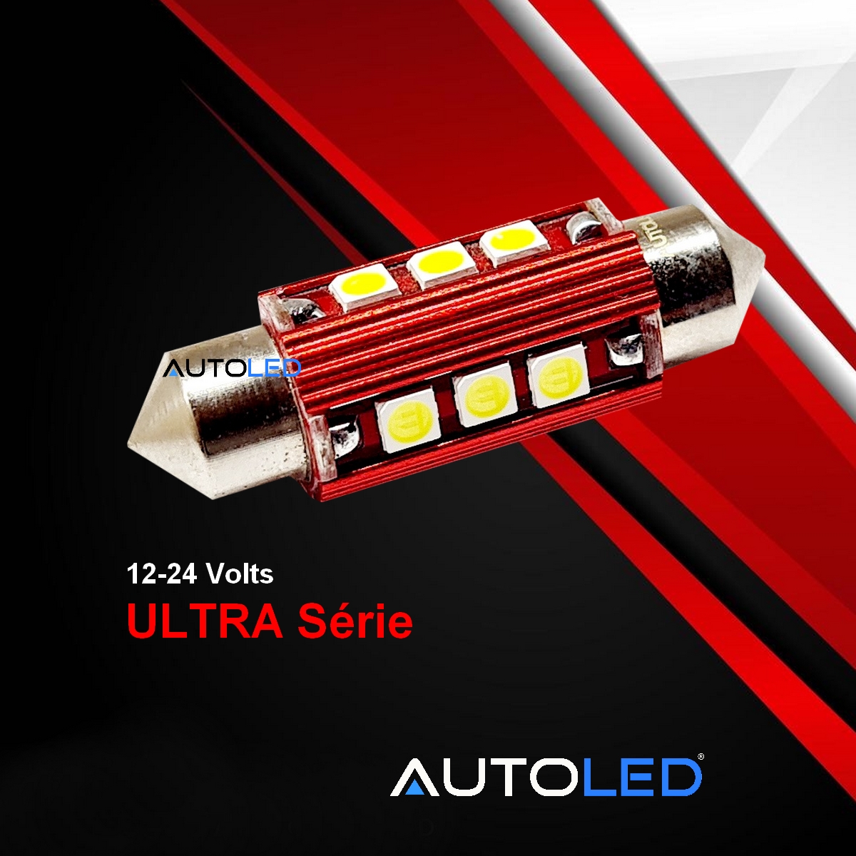 Ampoule LED C10W 39mm 24V Canbus anti erreur éclairage intérieur LED plaque immatriculation-autoled-0292.8