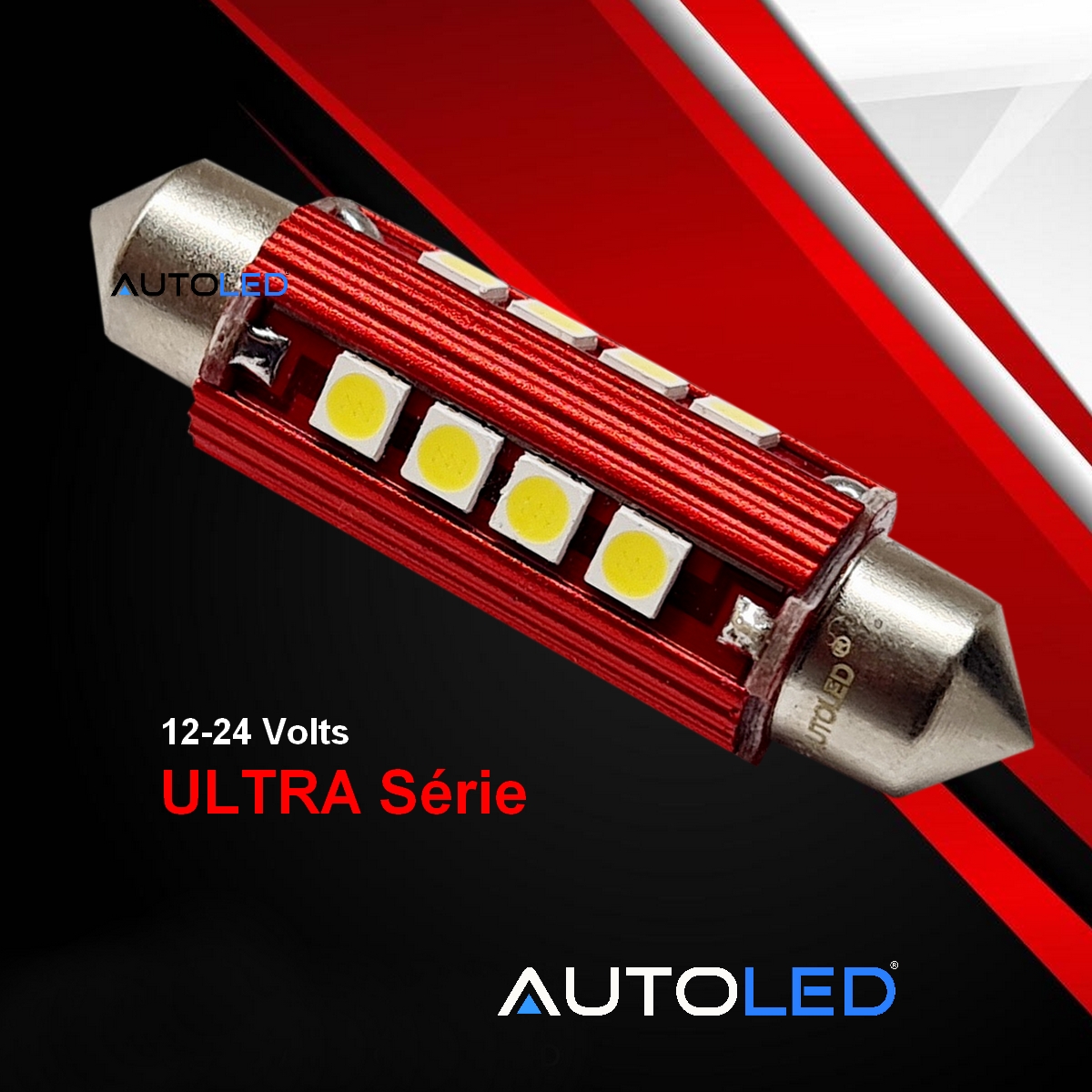 Ampoule LED C10W 44mm 24V Canbus anti erreur éclairage intérieur LED plaque immatriculation-autoled-0294.7