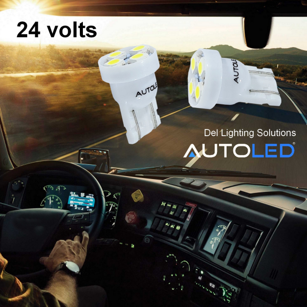 Ampoule W5W LED Camion 24V, Éclairage Intérieur