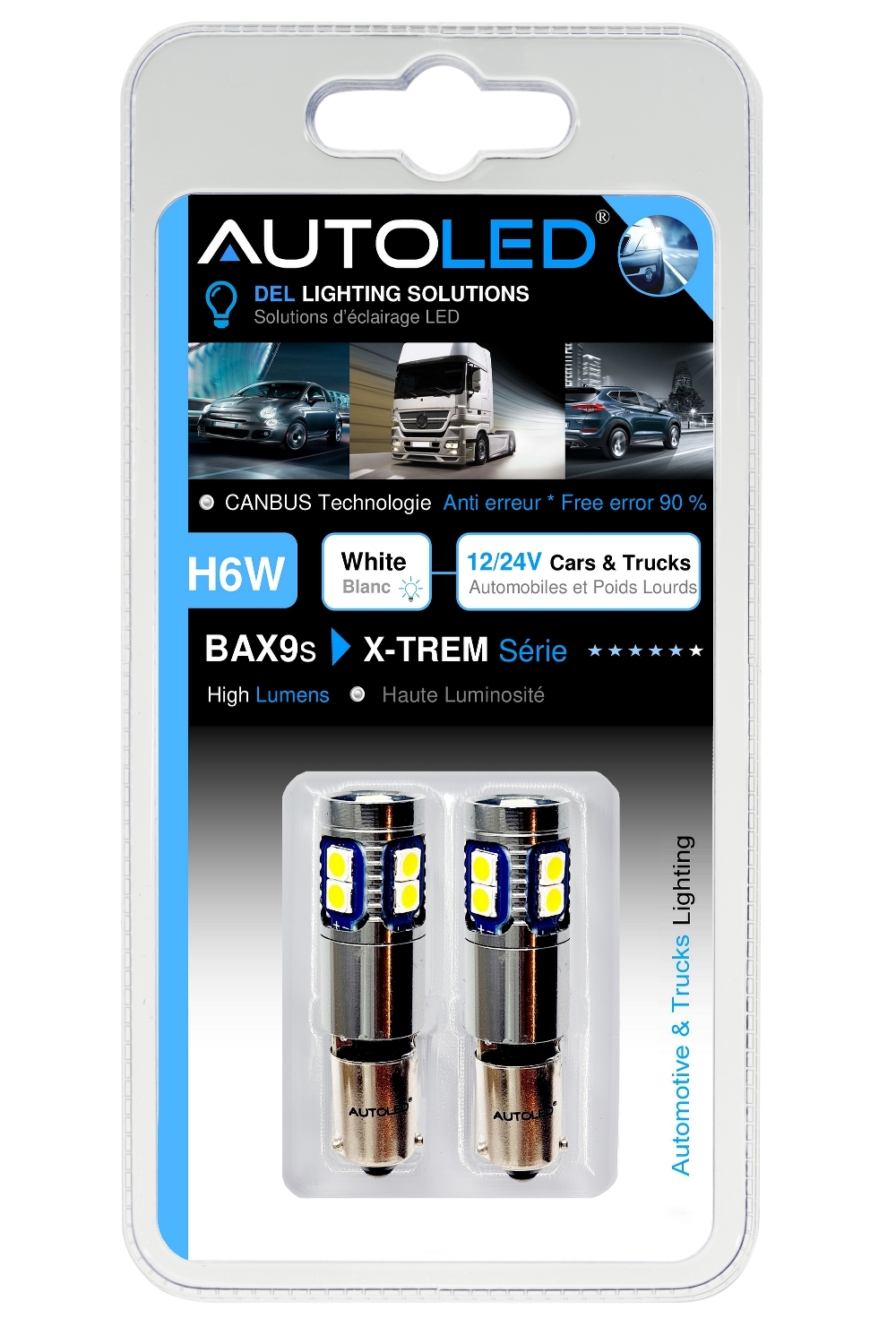 ampoule LED H6W 24V 12v CANBUS pour camion automobile poids lourds-0290-3
