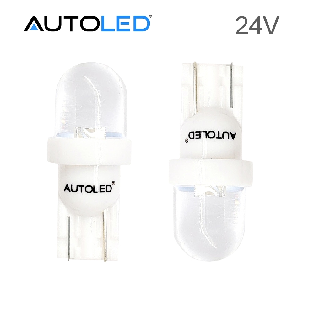 2 ampoules à LED pour camion w5w T10 5 LED 24v