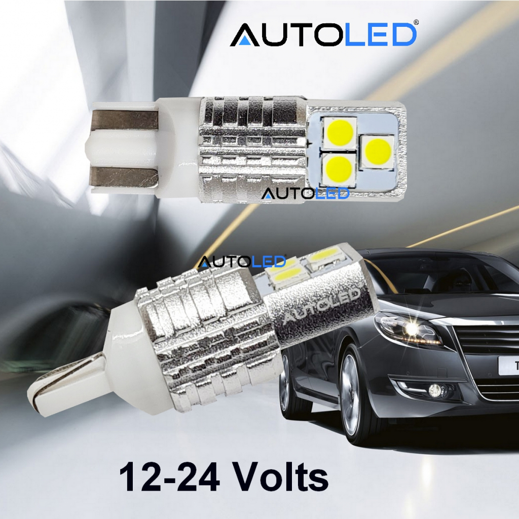 ampoule led w5w compatible toutes marques, automobile et camion, 12-24 volts