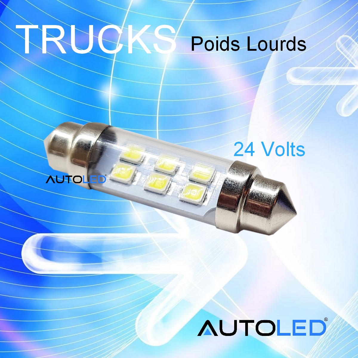 ampoule navette c5w 24v 36mm led camion poids lourds – autoled-0320.2