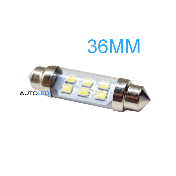 Ampoule 6 Volt, LED, Ampoule festoon, blanc 