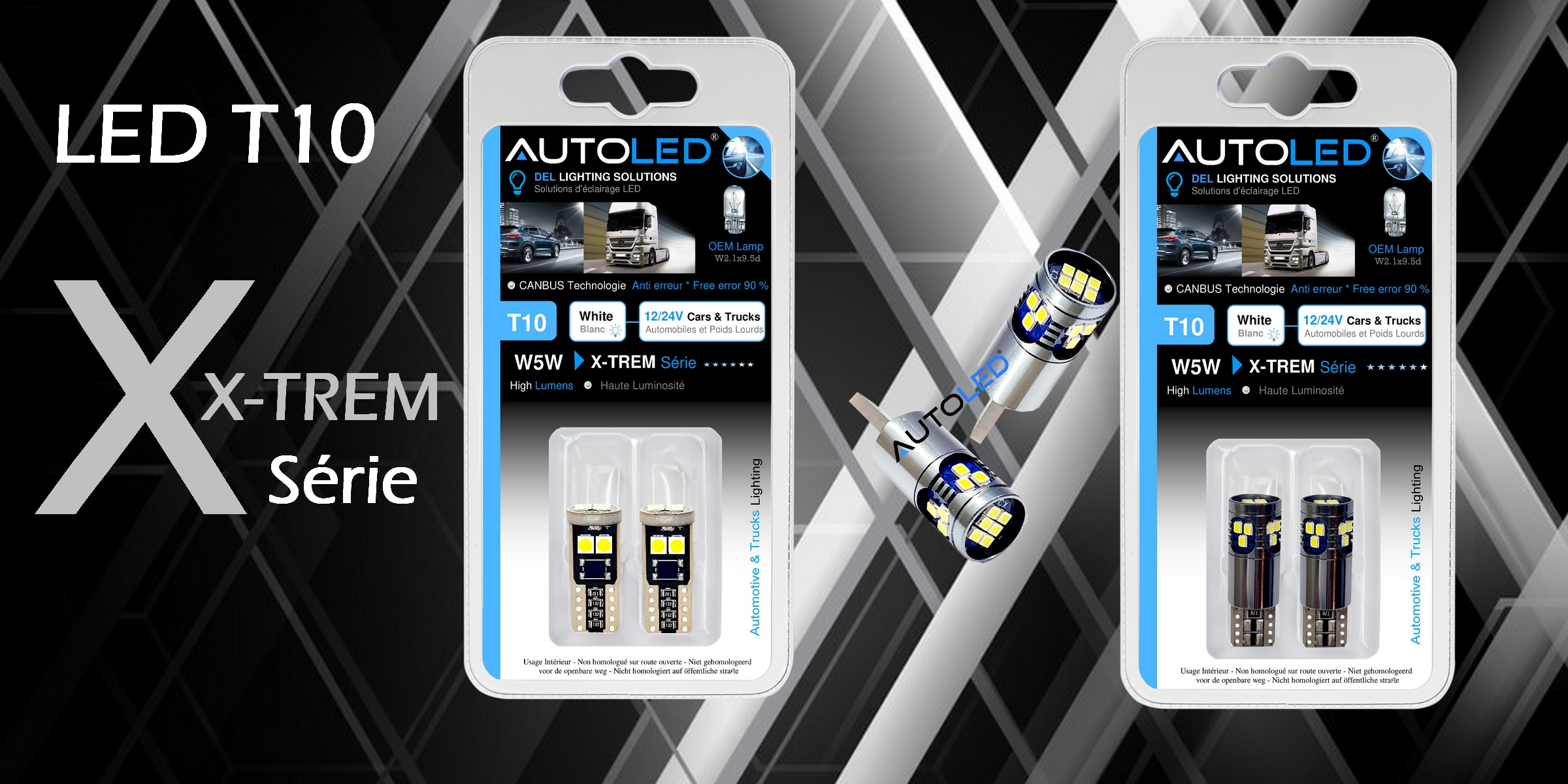 AMPOULE LED T10 anti erreur gamme xtrem serie-548