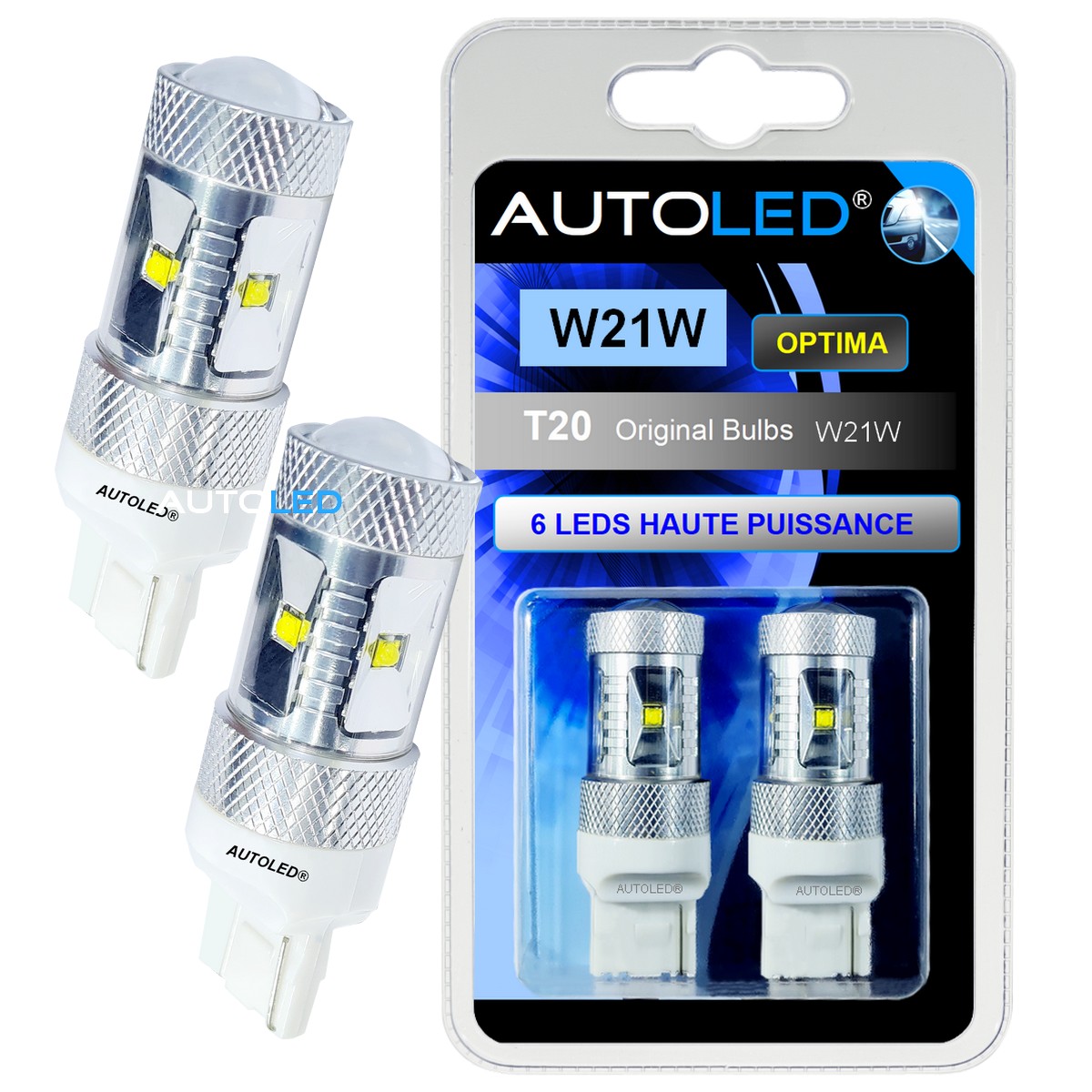 Ampoule W21W LED 12V gamme optima autoled -895