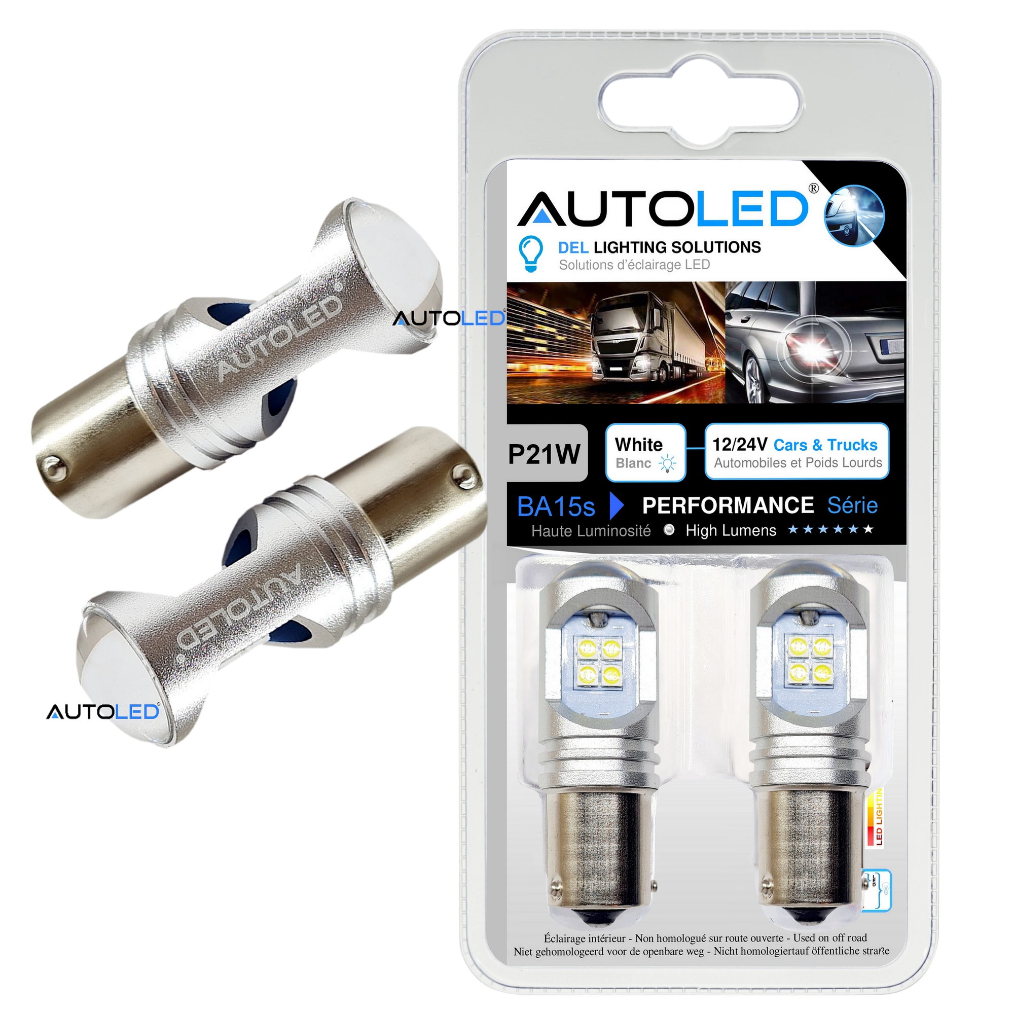 ampoule p21w led 12v - gamme performance autoled -987