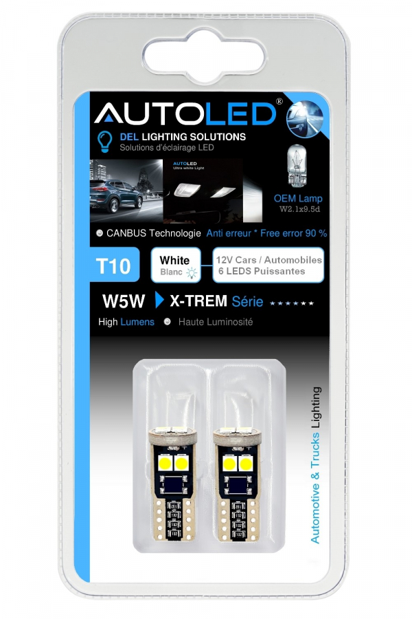 ampoule LED W5W 12v CANBUS pour automobile voiture -6