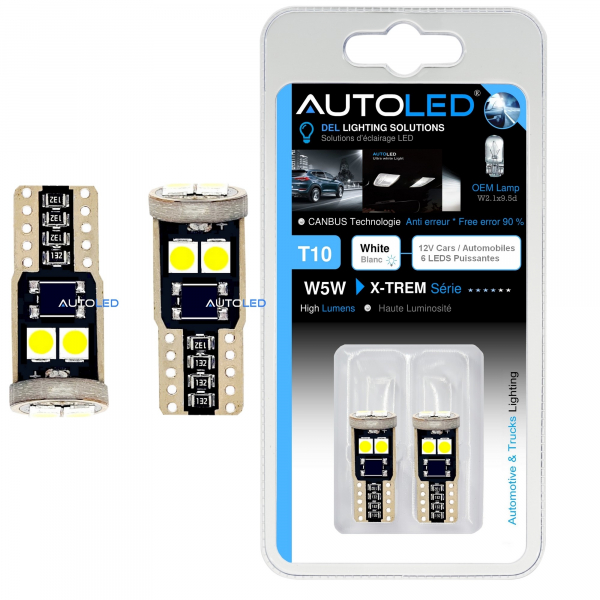 ampoule LED W5W 12v CANBUS pour automobile voiture -8